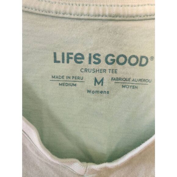 Life is Good Size M Women's Crusher Tee Shirt Happy Camper - Picture 2 of 3